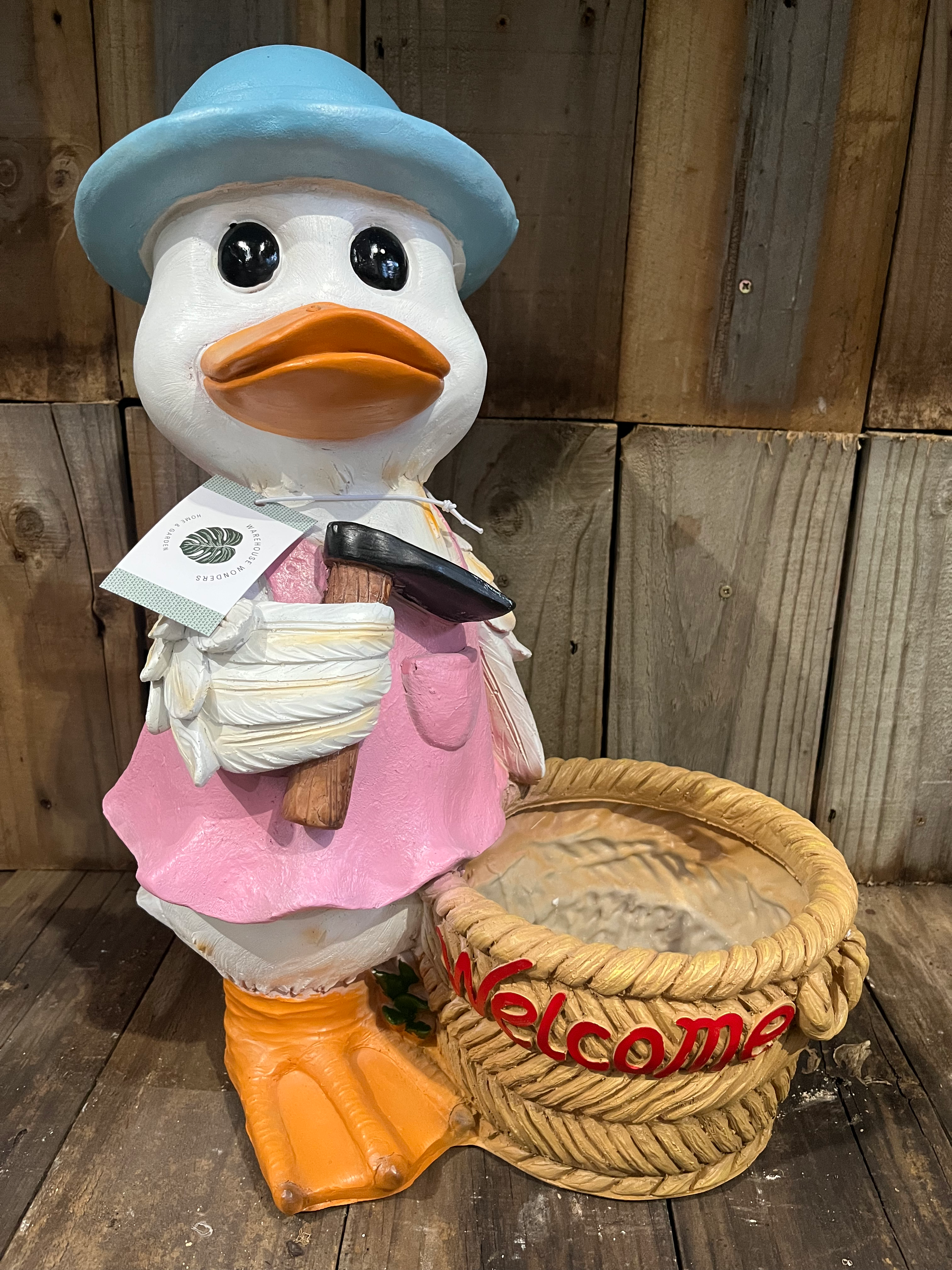 Welcome Duck Planter Pot 