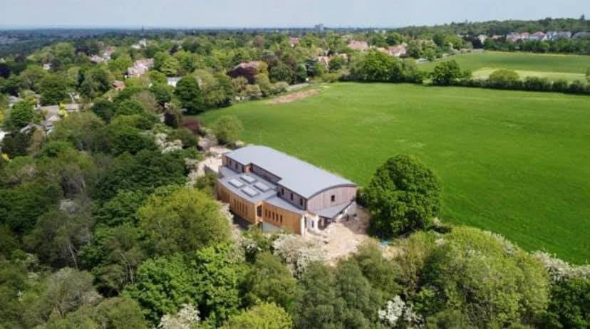 Aerial view of Birk Crag community project
