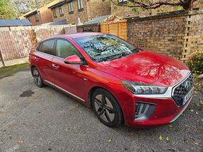 Red car prior to valet