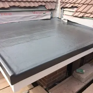 Small GRP roof installed