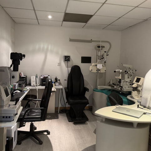 Inside eye testing area of AMS