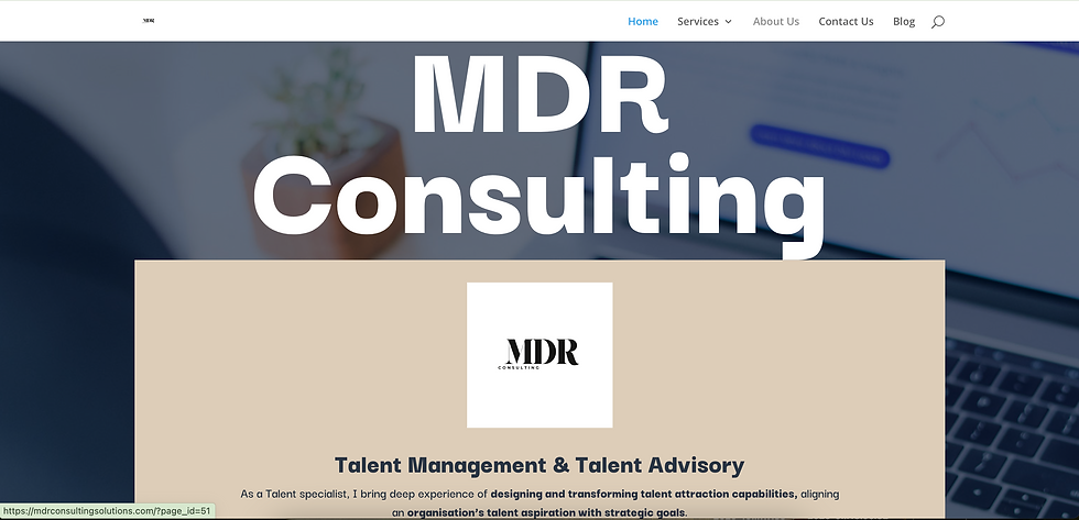 MDR Consulting website
