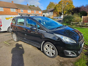 Black car before valet