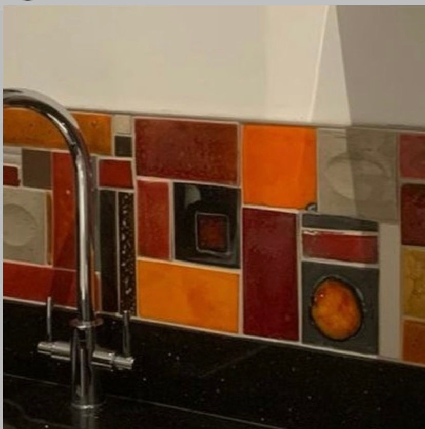 Mixed shapes handmade tiles.