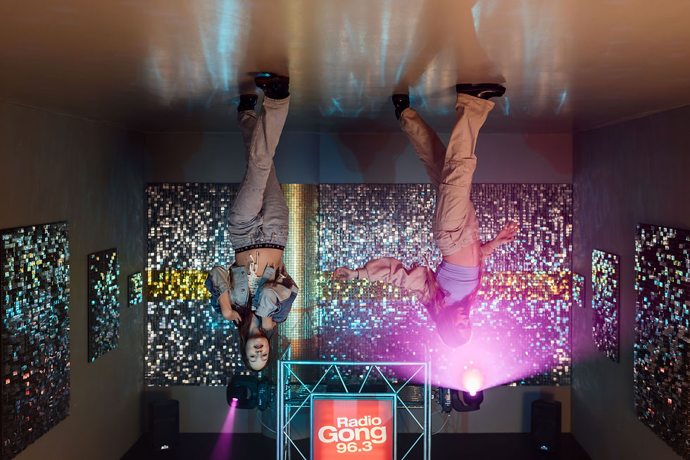 Kids dancing in the Upside-Down Disco at Magic Bavaria in Munich