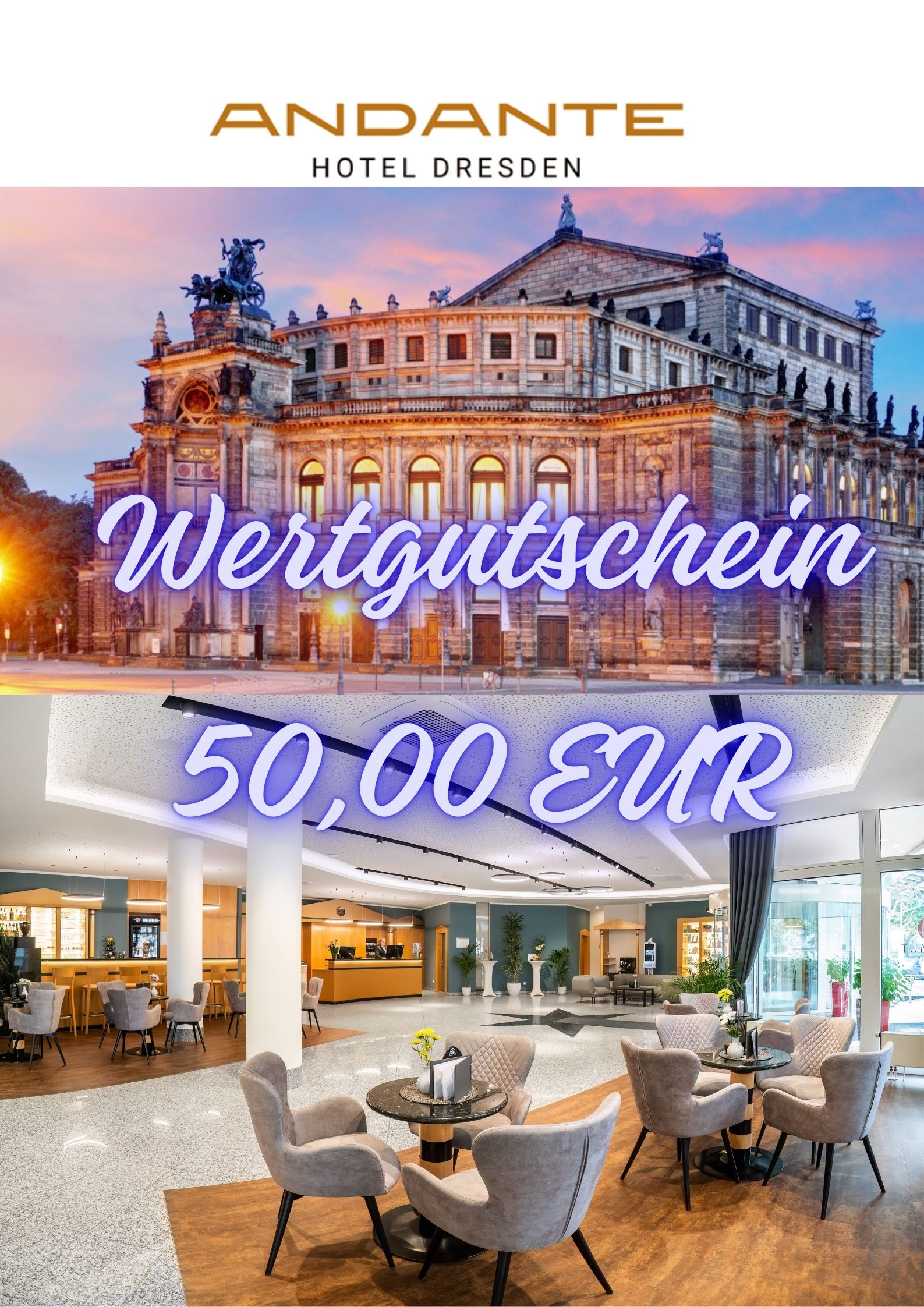 Wertgutschein - Andante Hotel Dresden 50,00 EUR