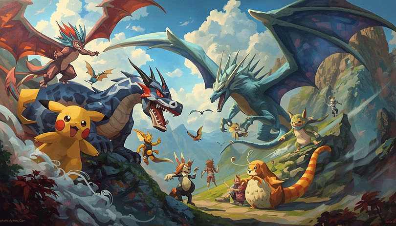 lucid-origin_A_painted_picture_in_a_magical_world_with_mythical_creatures_in_which_trading