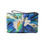 Thumbnail: Hand Painted Leather Cosmetic Pouch Wristlet Peacock