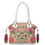 Thumbnail: "Andalusian Garden" Embroidered Canvas Leather Trim Satchel