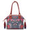 Thumbnail: "Andalusian Garden" Embroidered Canvas Leather Trim Satchel