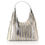 Thumbnail: "Cyprus" Haircalf & Leather Ruffle w/ Oversized Tassel Puller Hobo