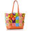 Thumbnail: "52 Roses" Leather Cut-out Flower Tote w/ Snap-in Pouch & Key Chain
