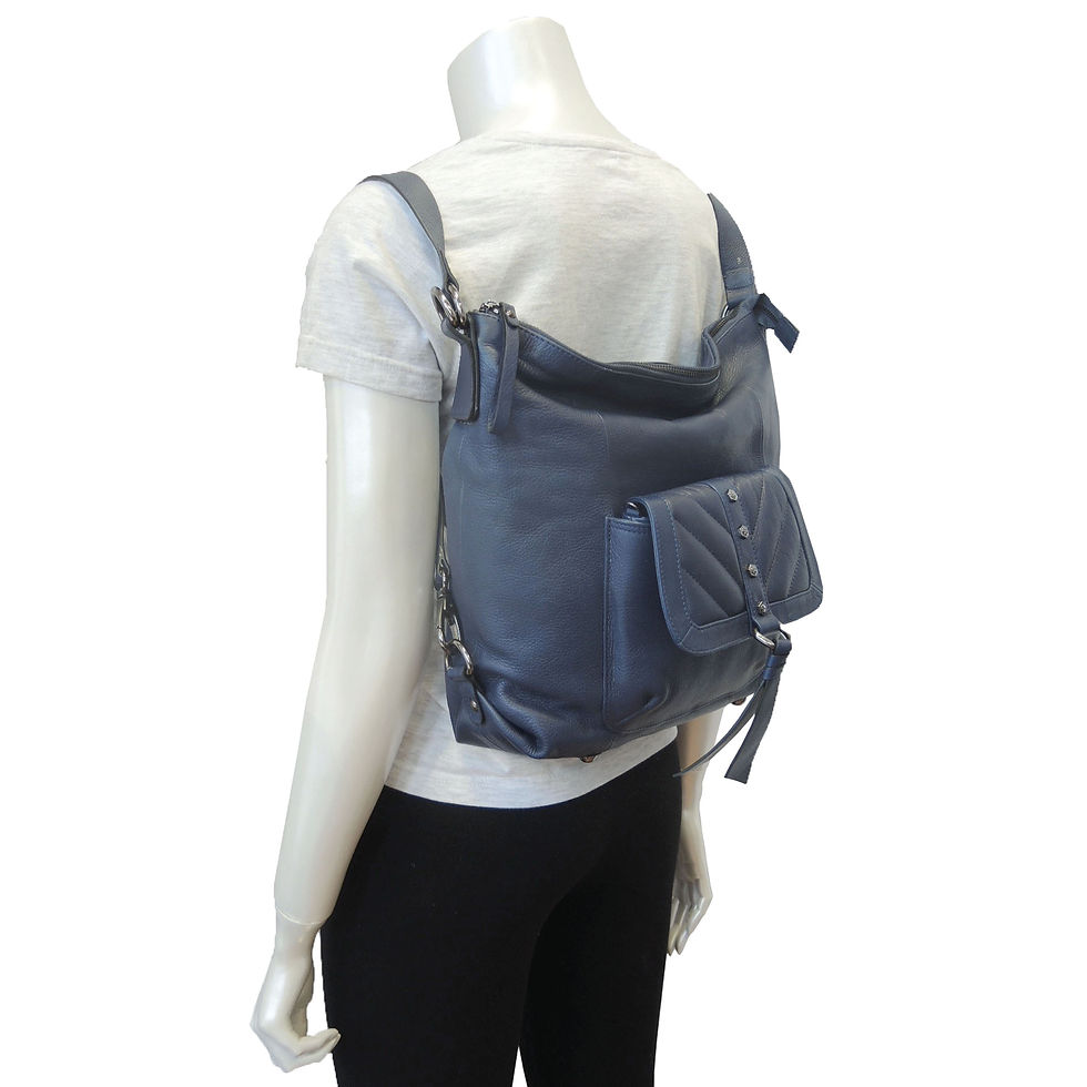 Thumbnail: "Mighty Olivia"Leather Convertible Back Pack/ Hobo/ Crossbody