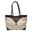 Thumbnail: Tribal Diamond Straw with Hair Calf Leather Trim Tote