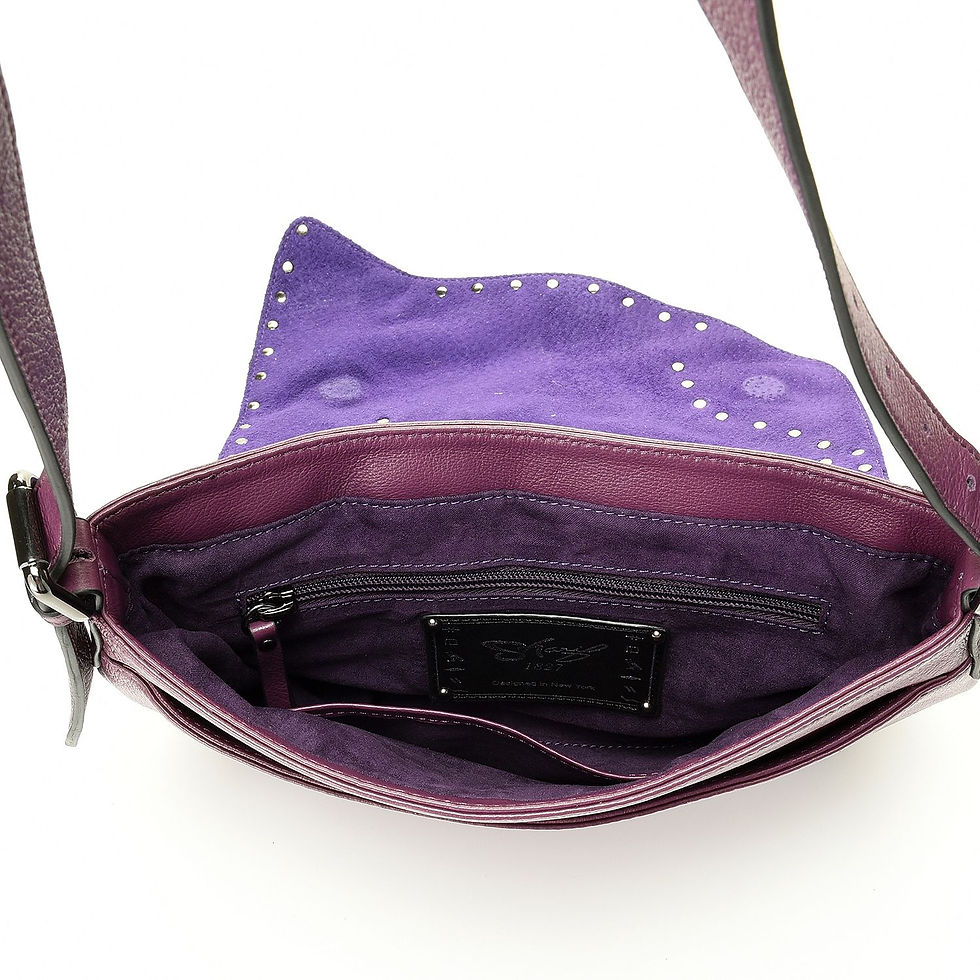 Thumbnail: Multi Texture Patchwork Leather Messenger Bag