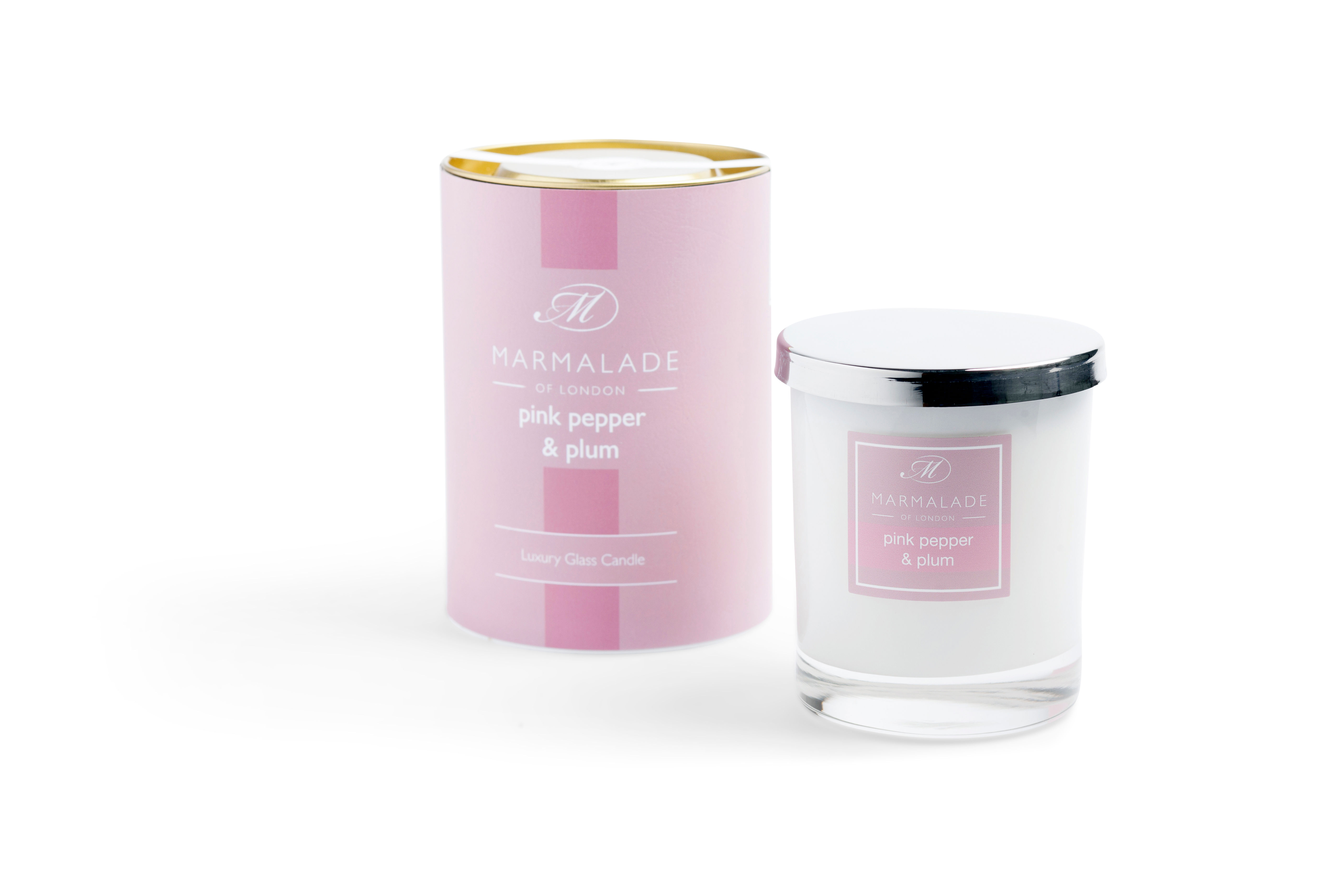 Marmalade Candle Glass Jar 'Pink Pepper & Plum'