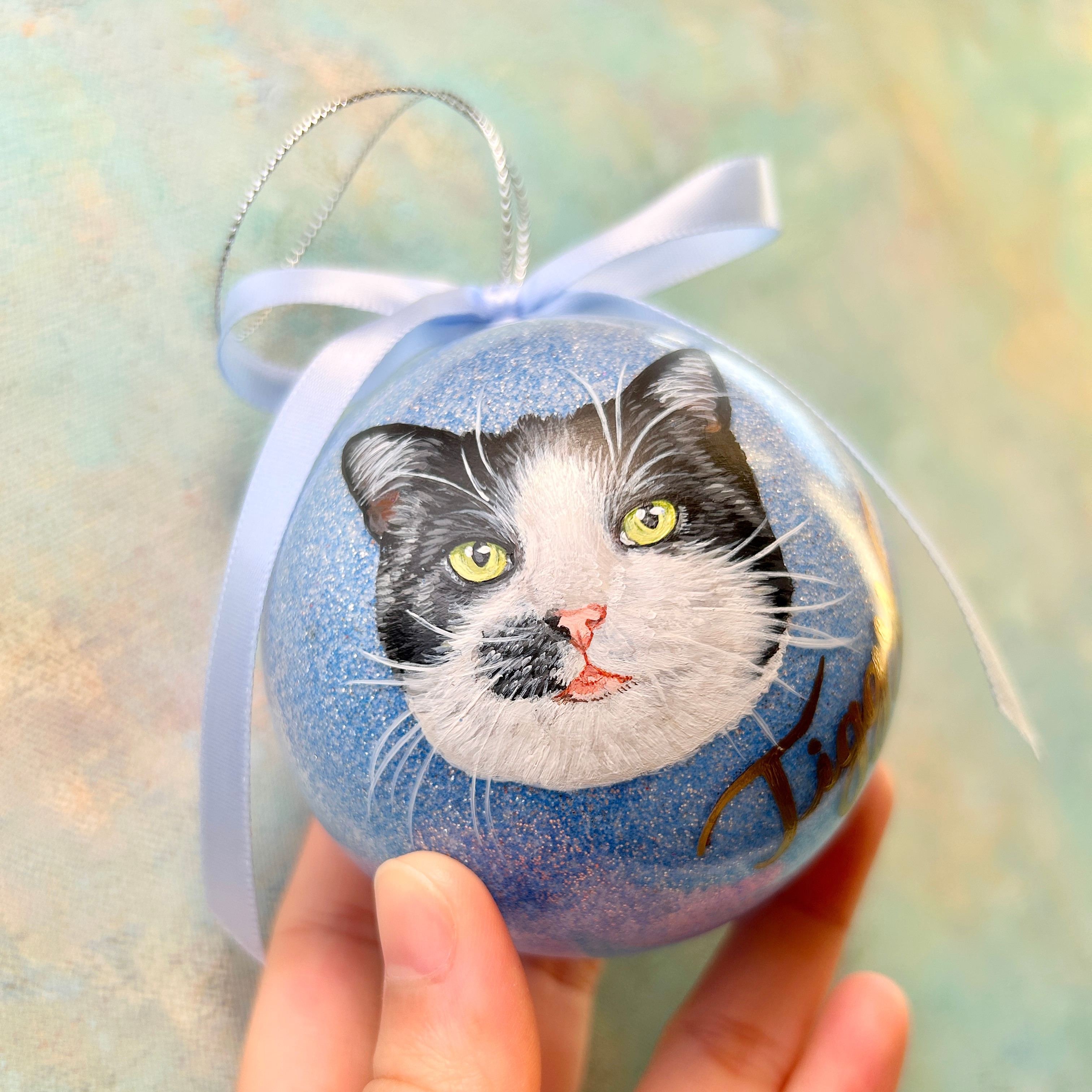 Personalised Pet Bauble - Animal portrait Ornament - Christmas Gift