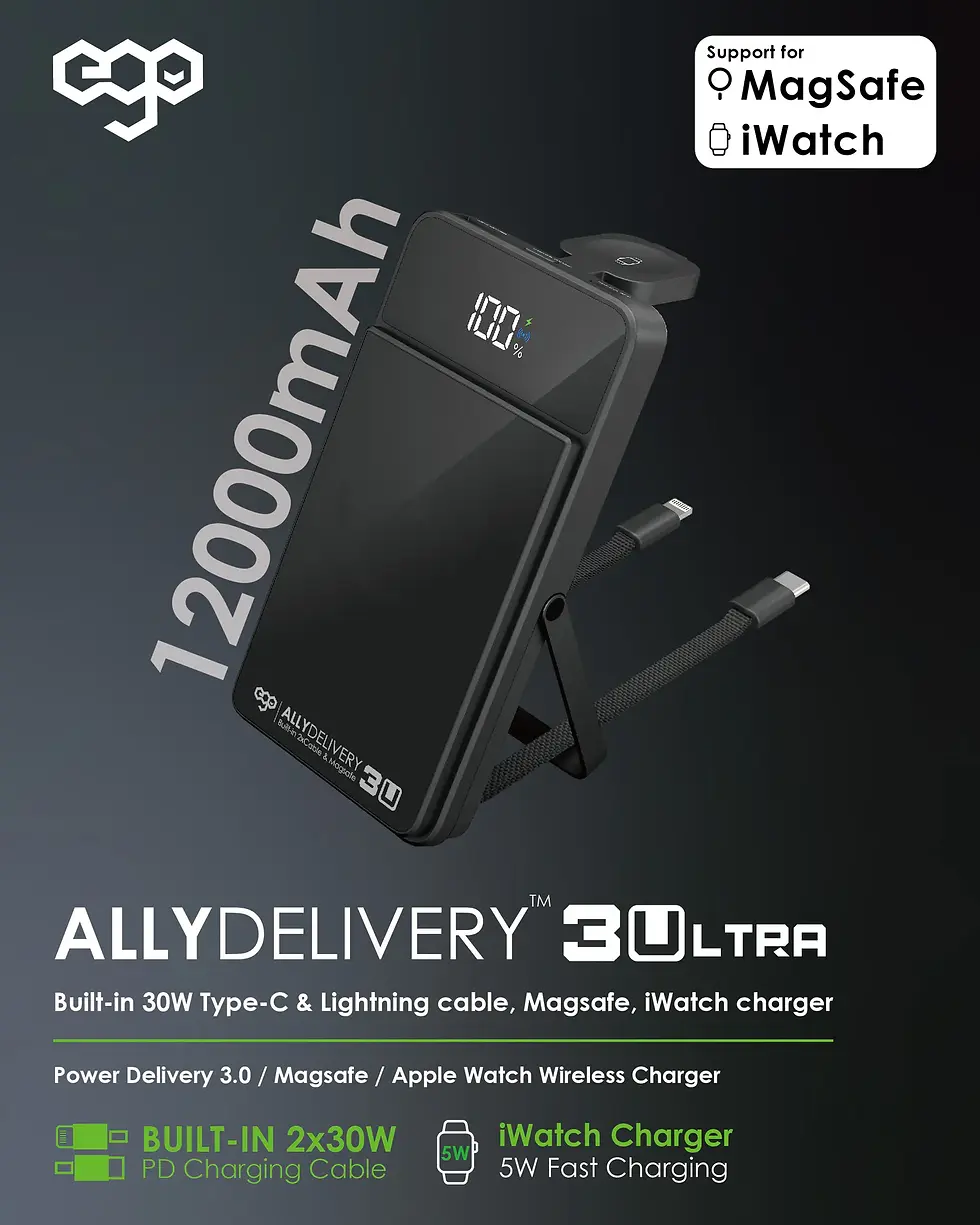 Thumbnail: EGO AllyDelivery 3U @Magsafe 12000mAh 6合1 移動電源