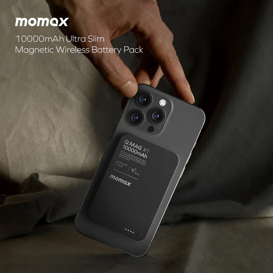 Thumbnail: Momax Q.Mag X1 10000mAh 超薄磁吸流動電源 第二代 (升級版 更細更輕) IP117A