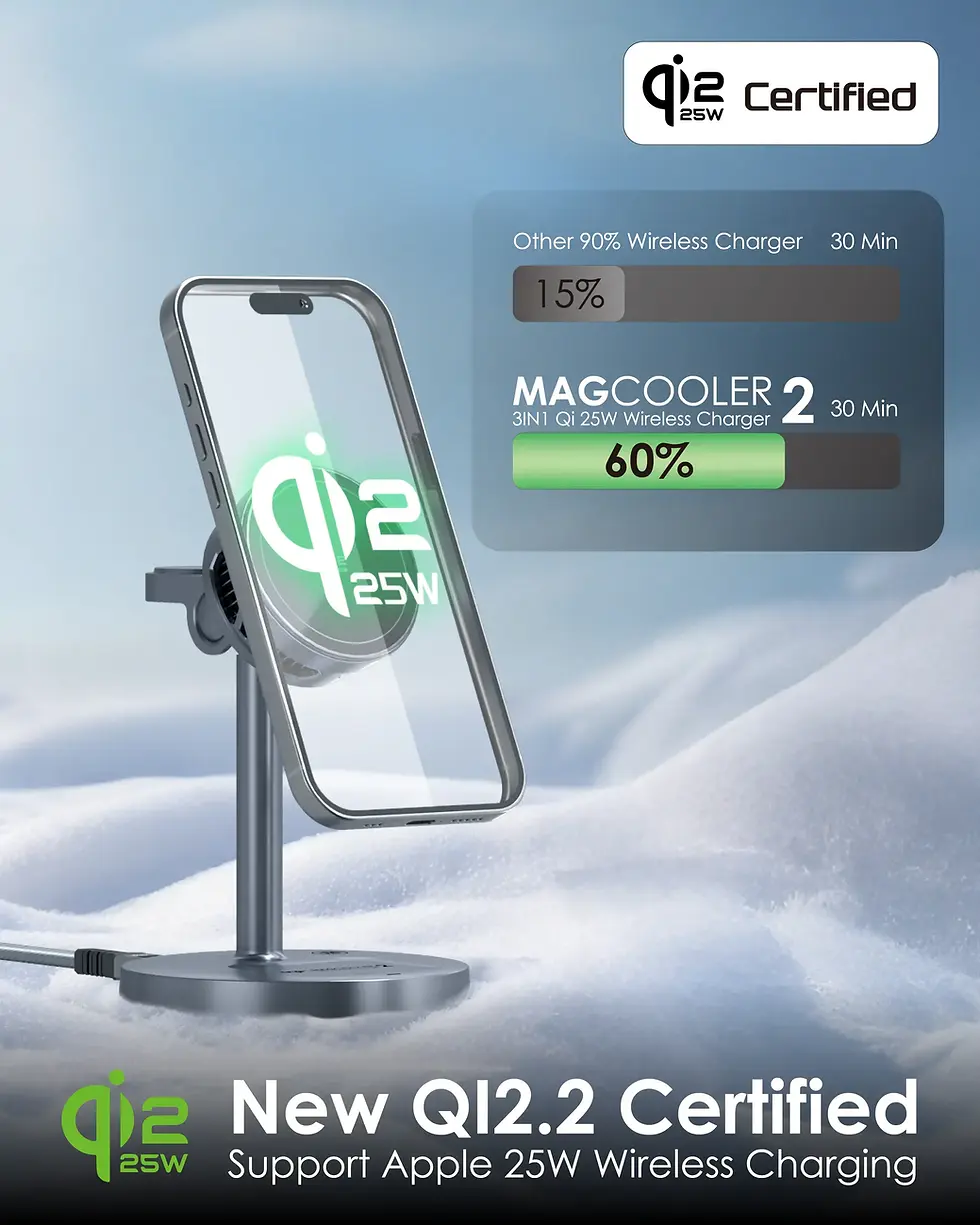 Thumbnail: EGO MagCooler 2@ 3in1 半導體制冷無線充電器