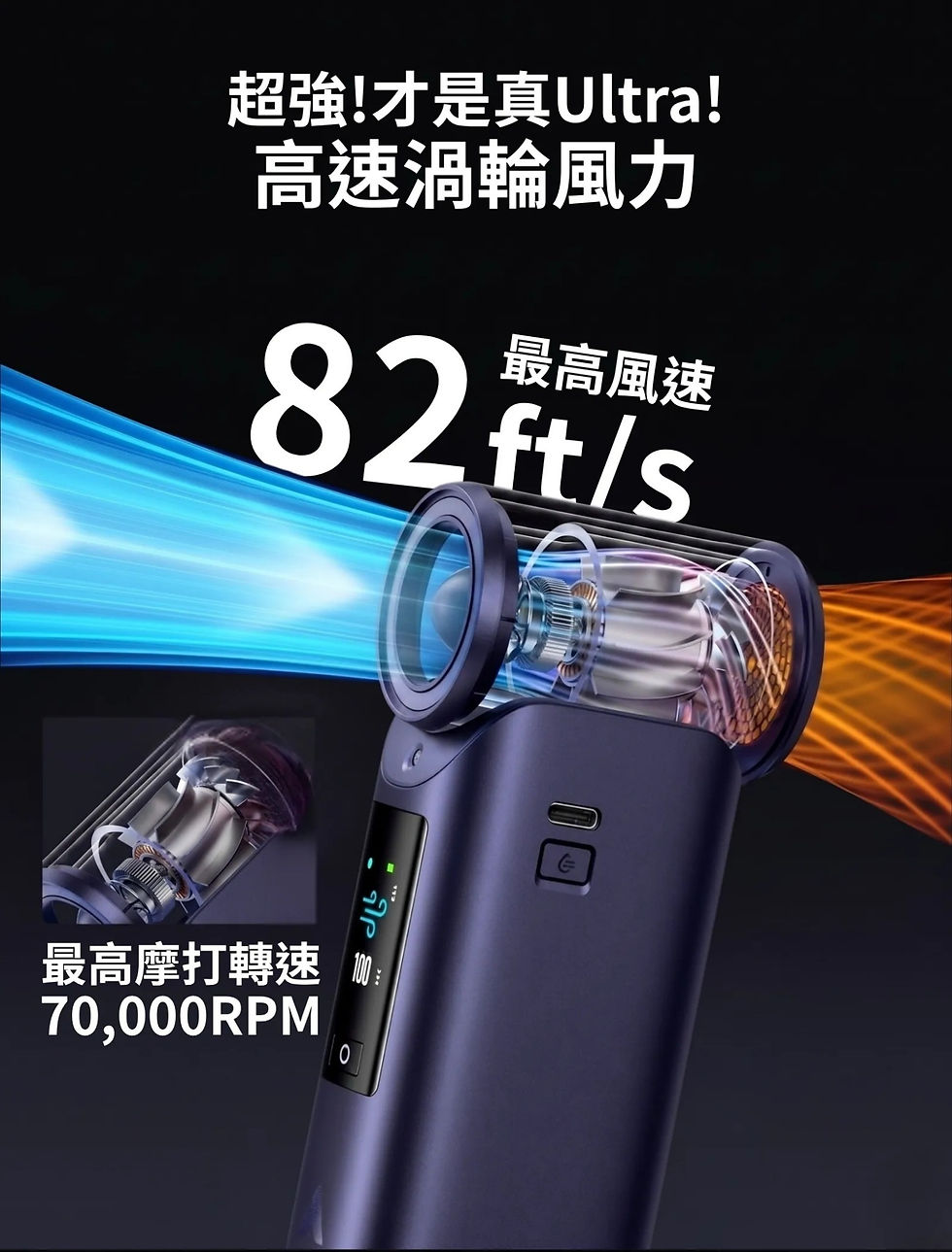 Thumbnail: AECOOLY Cold Air Ultra 冷風超高速噴霧風扇 PM01S｜強力冷風＋雙模式噴霧｜便攜降溫神器