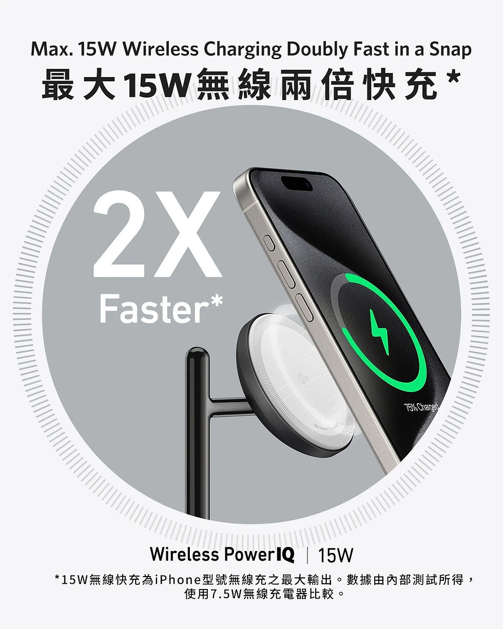 Thumbnail: Anker MagGo Wireless Charging Station (3-in-1 Stand) Qi2 三合一無線充電器 B25M3