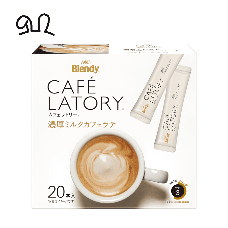 日本 AGF Blendy Cafe Latory 即溶濃奶咖啡拿鐵 18條 (白色)