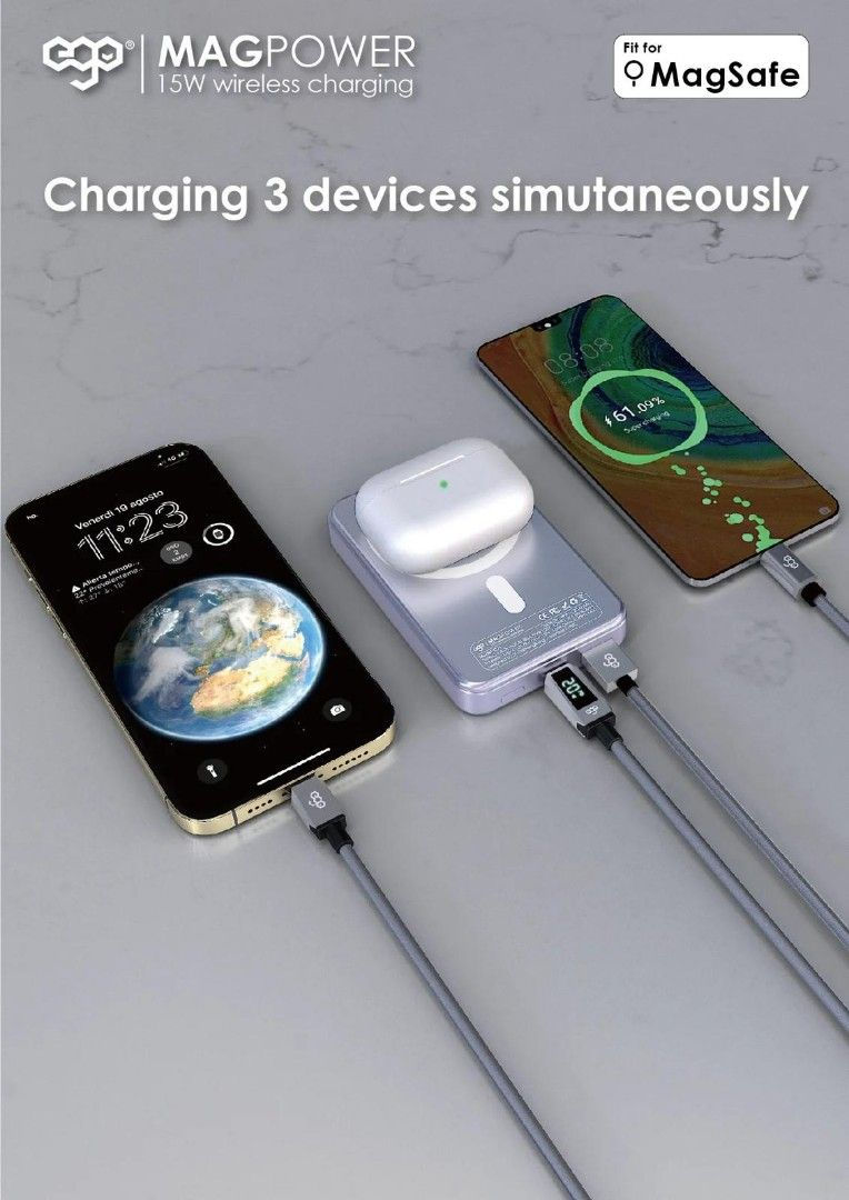 Thumbnail: EGO MAGPOWER Gen.3 12000mAh magsafe 移動電源 C11