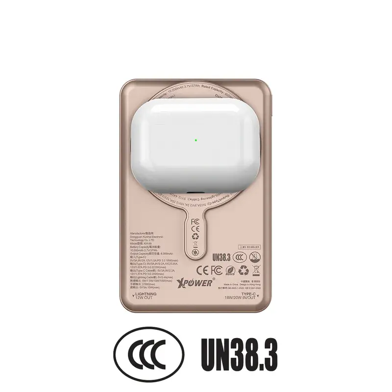 Thumbnail: (3C認證版)XPower MagSwift 7合1多功能數顯10000mAh Type-C PD/Lightning 雙內置線+磁吸PD3.0 無線移動電源