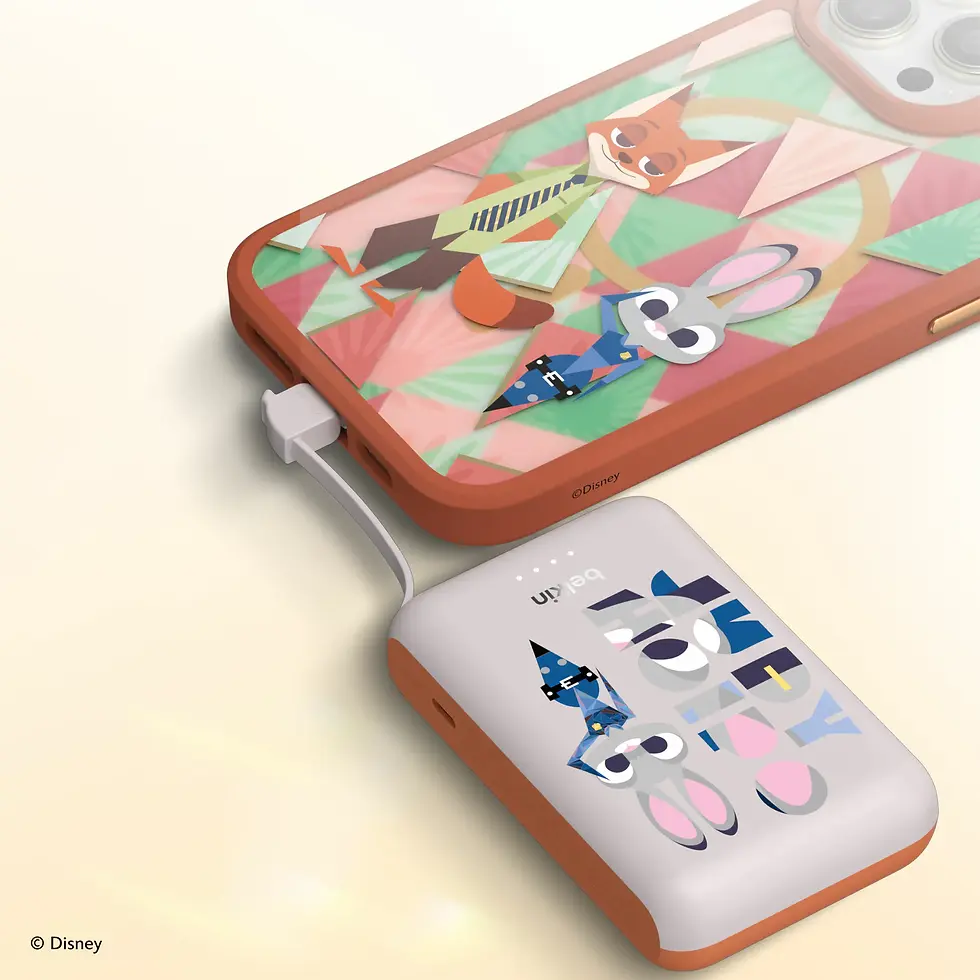 Thumbnail: Belkin BoostCharge 10000mah 便攜式行動電源 10K + 內置USB-C充電線 (優獸大都會, 迪士尼系列) BPB021qc