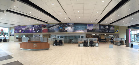 Germain Toyota of Columbus Dealership mural design.