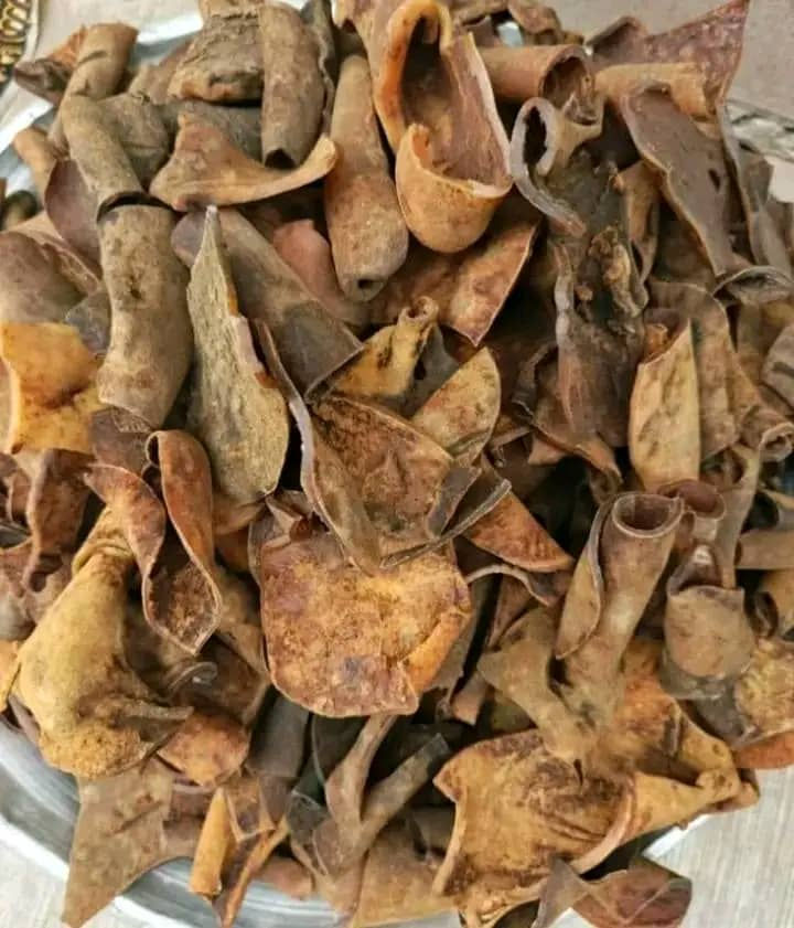 Washed and dried ijebu ponmo 

