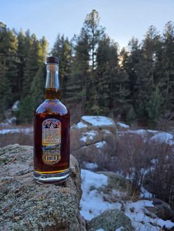 The label for Root Shoot American Single Malt with custom artist label by Mallory Cash from Loveland Colorado, best ASM in CO, possibly the United States, better than Stranahan's, Westland