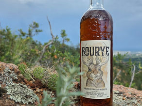 2025 BouRye from High West distillery, a blend of bourbon and rye with a Jackalope on the front label. 