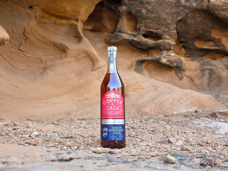 Copper & Cask 9yr bourbon Wave That Flag finished in wave stave barrels for the 250th anniversary of America