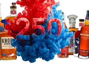 A collection of 250th Anniversary commemorative releases within whiskey, bourbon, brandy, rye, and single malt celebrating the USAs United States 250th anniversary
