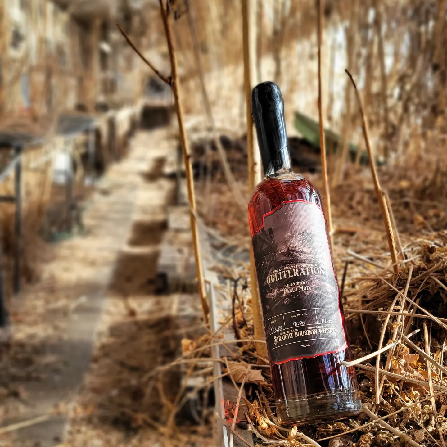 Front Label of Rare Character's Obliteration straight bourbon