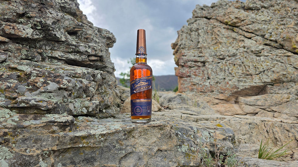 Stranahans bottled in bond 11 year release sitting on rocks in Colorado just waiting for a review