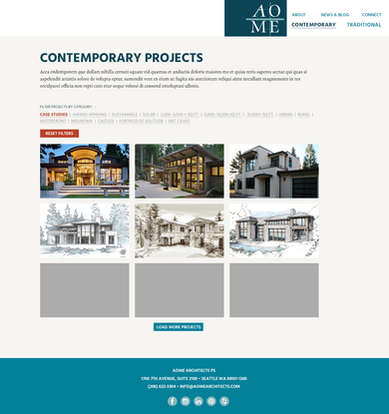 AOME Projects Portfolio Layout