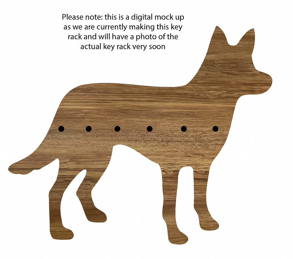 Koolie shaped key rack | Barking Mad Builds