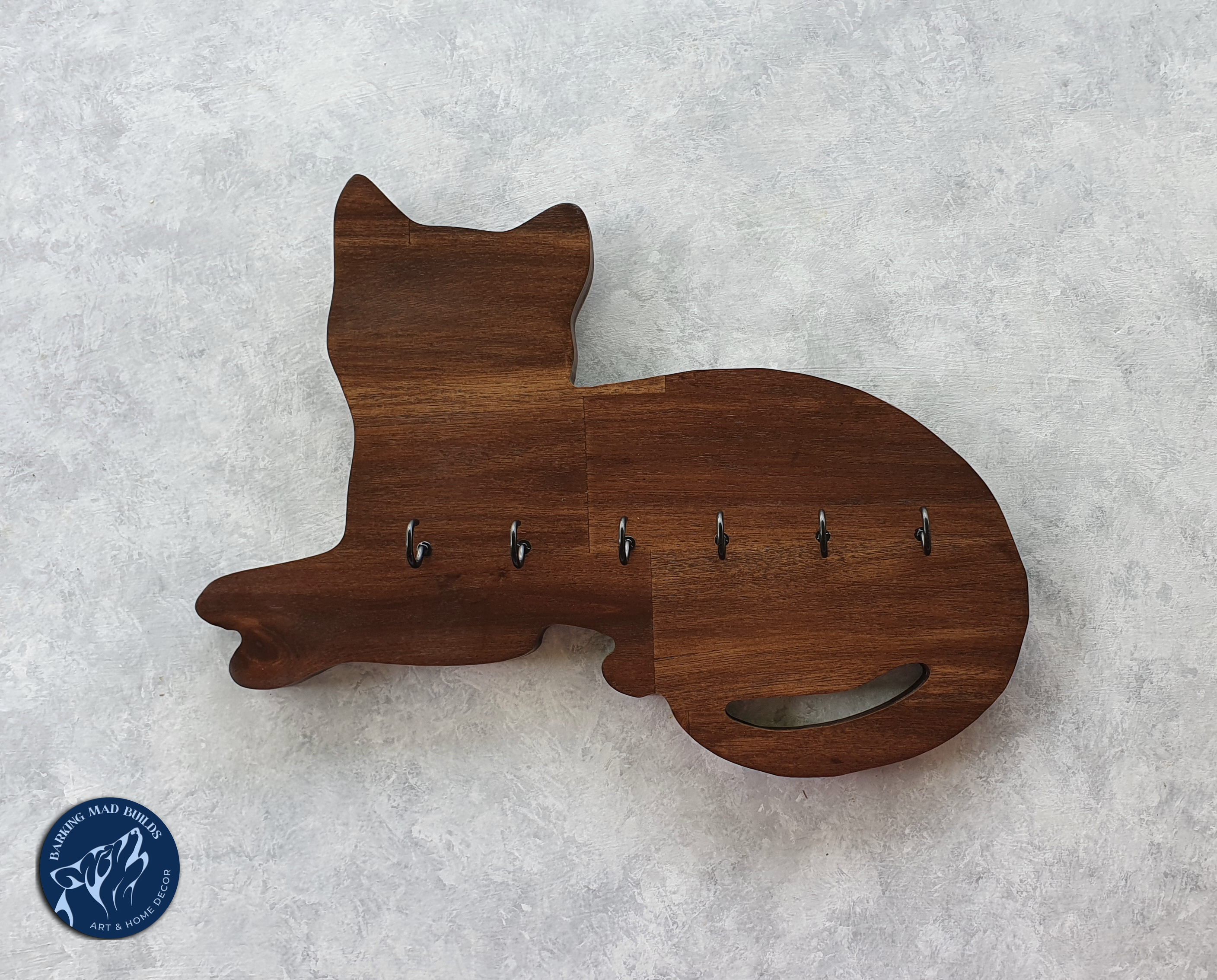 Sitting Cat shaped Key Rack