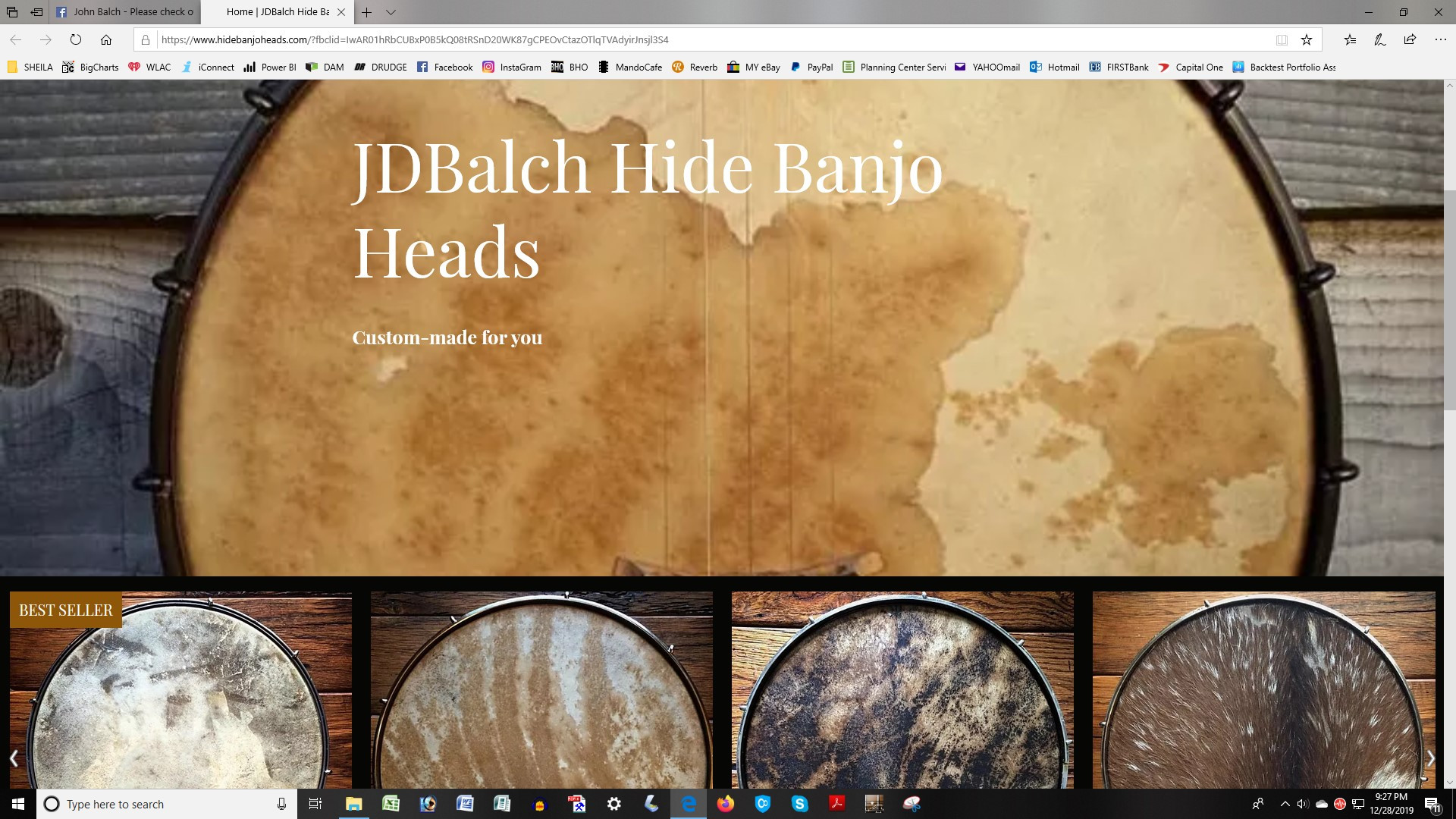 JDBalch Hide Banjo Heads