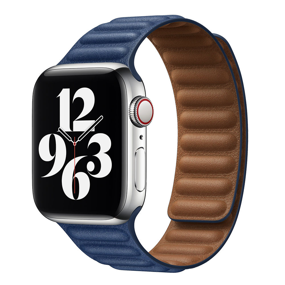 Apple Watch 42-49mm Lederarmband midnight blue