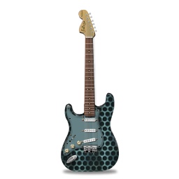 Guitare stratocaster en logo stylisé
