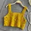 Thumbnail: vintage crochet design yellow camisole