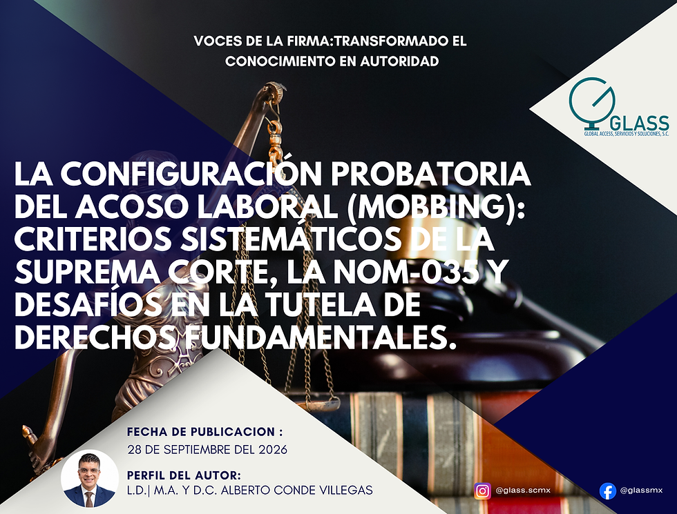 La configuración probatoria del Acoso Laboral (Mobbing): Criterios sistemáticos de la Suprema Corte, la NOM-035 y desafíos en la Tutela de Derechos Fundamentales.