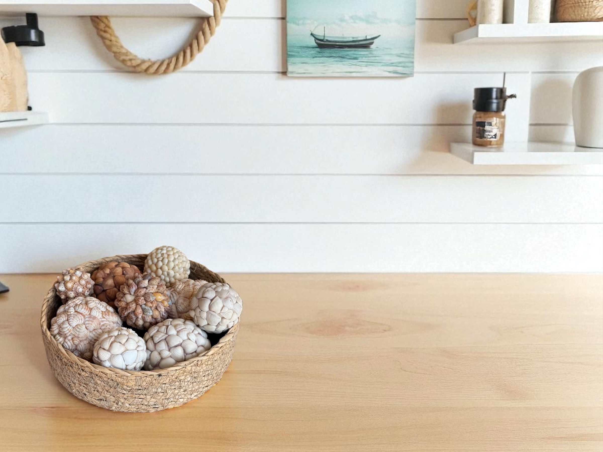 Cesto com Esferas Oceânicas