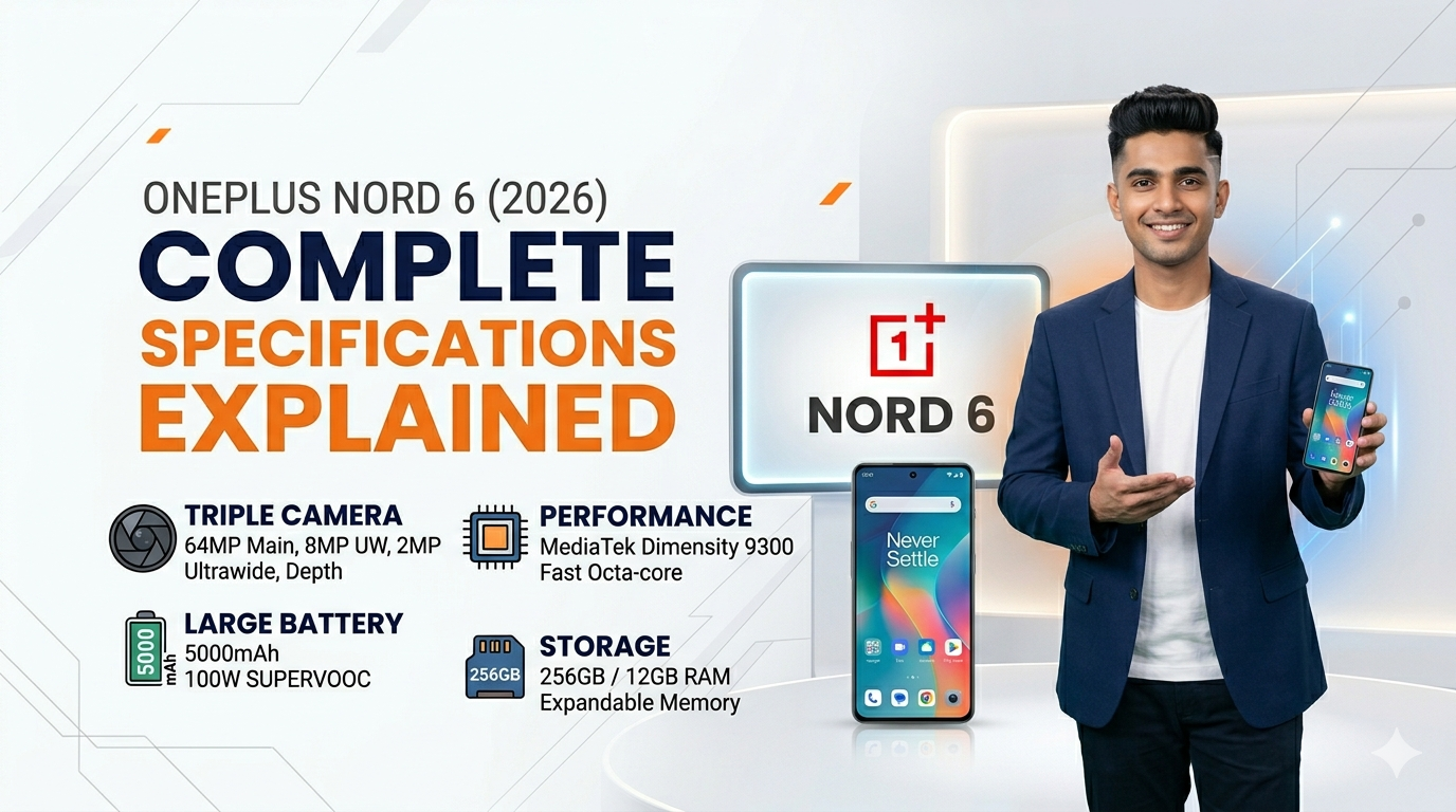 OnePlus Nord 6 Specifications in 2026: Complete Features, Price, Camera ...
