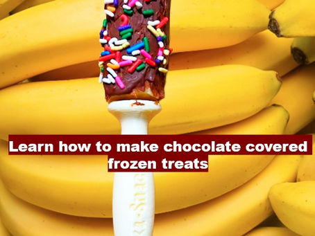 Learn how to make chocolate covered frozen treats with Poka Snack