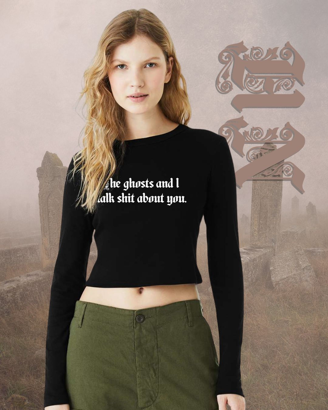 Talking Sh** Cropped Long Sleeve